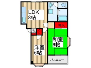 ハイネス中谷津の物件間取画像